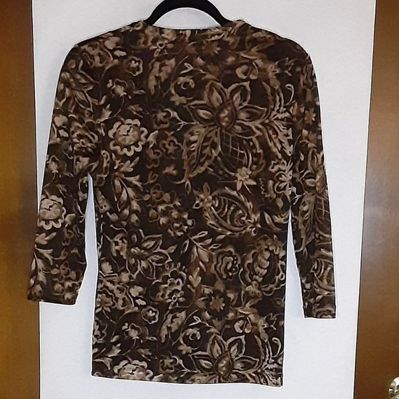 CHAPS DENIM/ 3/4 SLEEVE BLOUSE/MEDIUM - Picture 7 of 7